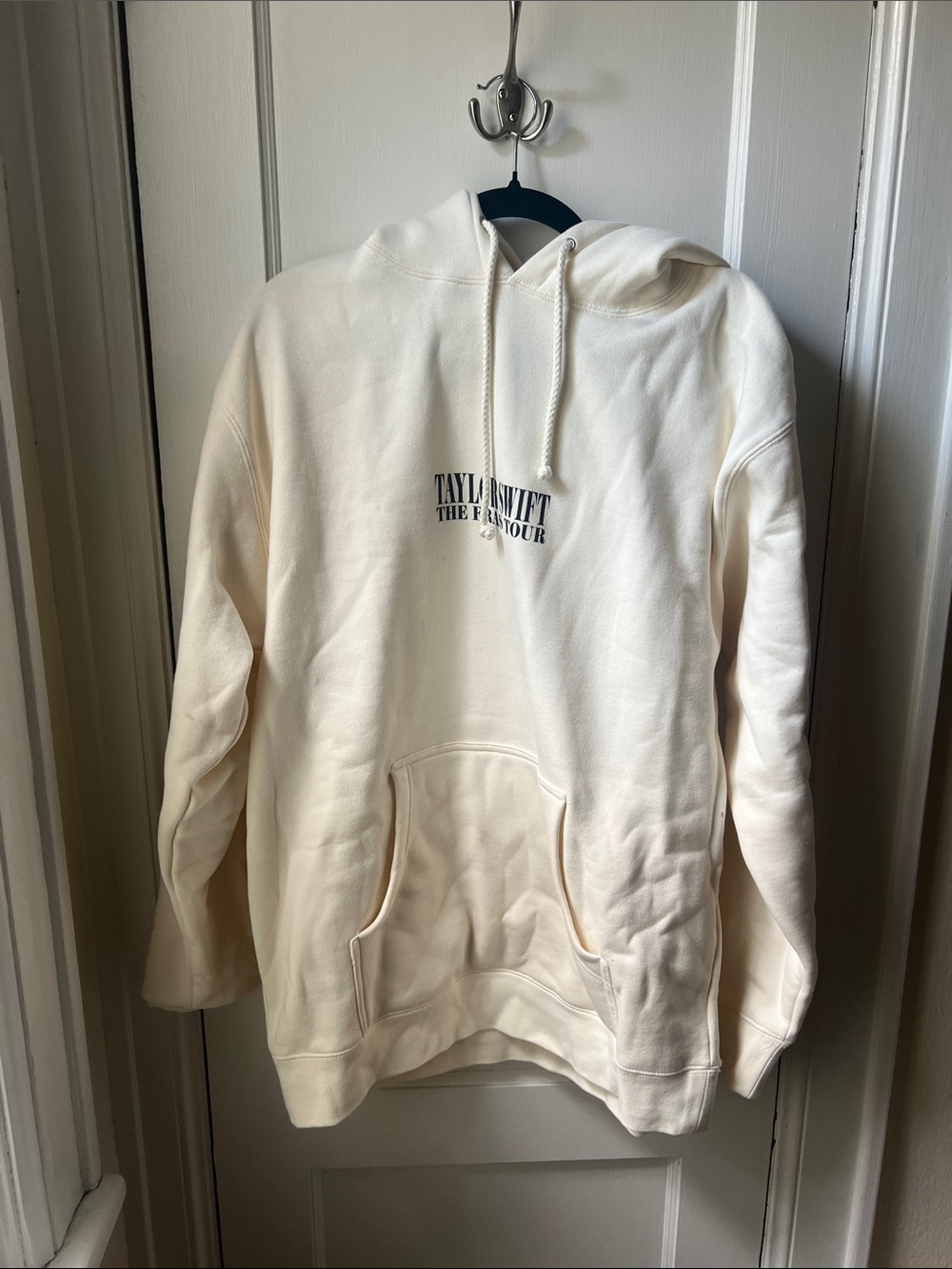 Taylor Swift Cream Crewneck Hoodie - Men's The Eras Tour Logo